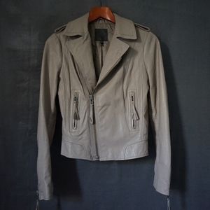Lightweight Joie "Ailey" silk-lined leather jacket